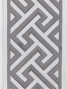 Capri Grey Embroidered Trim Tape Europatex 